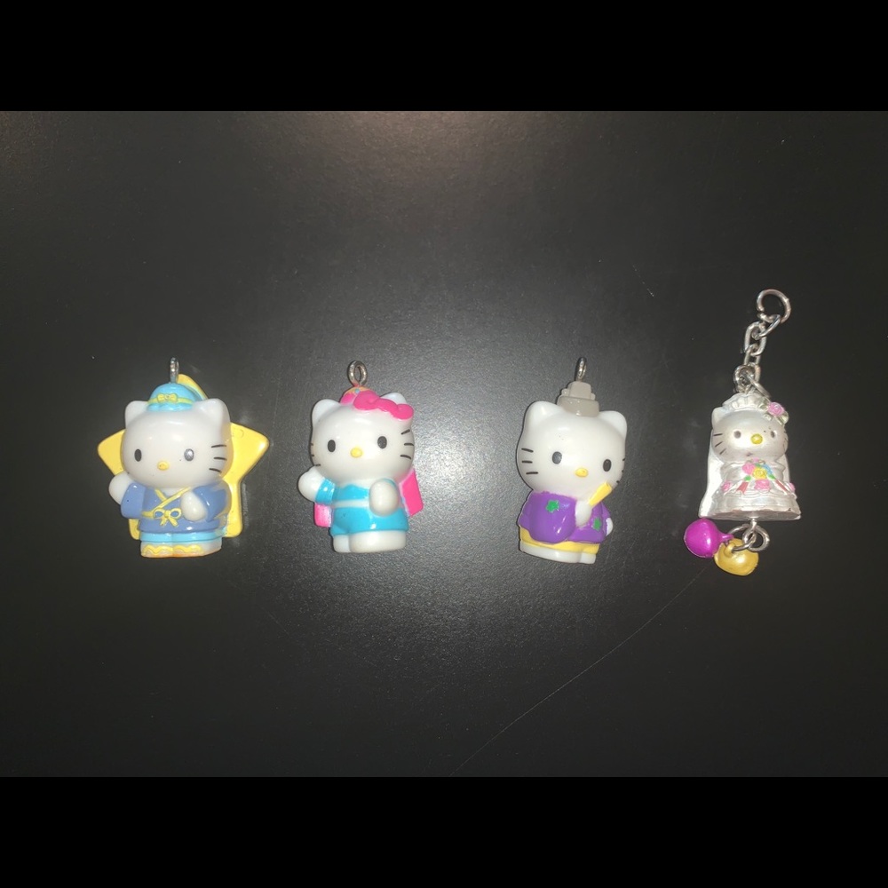 4 Sanrio Hello Kitty Charms/Pendants Vintage